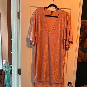 Velvet free people Dress in Peachy pink